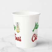 Merry KerstAngel rood script Papieren Bekers (Rechts)