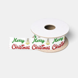 Merry KerstAngel rood script Satijnen Lint