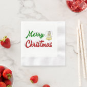 Merry KerstAngel rood script Servet (Insitu)