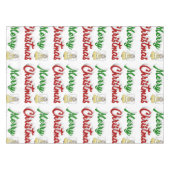 Merry KerstAngel rood script Tafelkleed (Voorkant (Horizontaal))