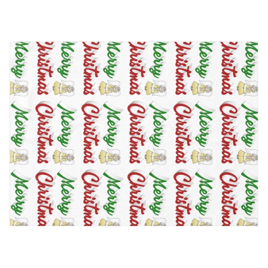 Merry KerstAngel rood script Tafelkleed (Voorkant (Horizontaal))