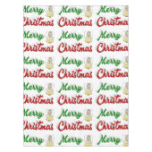 Merry KerstAngel rood script Tafelkleed (Voorkant)