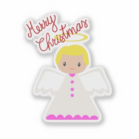 Merry KerstAngel Sticker (Voorkant)