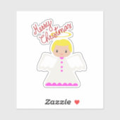 Merry KerstAngel Sticker (Vel)