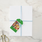 Merry Kerstangels trompetseren Cadeaulabel (Met Touw)