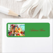 Merry Kerstangels trompetseren Etiket (Insitu)