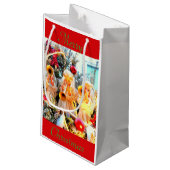 Merry Kerstangels trompetseren Klein Cadeauzakje (Achterkant Gekanteld)