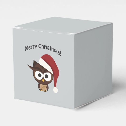 Merry KerstAngry Owl Bedankdoosjes (Voorkant Zijde)