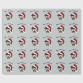 Merry KerstAngry Owl Cadeaupapier (Vlak)