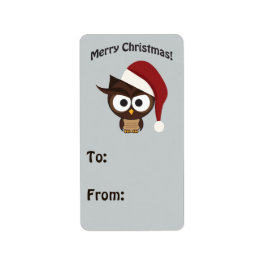 Merry KerstAngry Owl Etiket