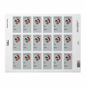 Merry KerstAngry Owl Etiket (Full Sheet)