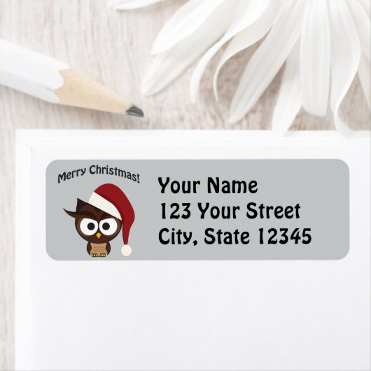 Merry KerstAngry Owl Etiket (Insitu)