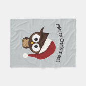 Merry KerstAngry Owl Fleece Deken (Voorkant (Horizontaal))