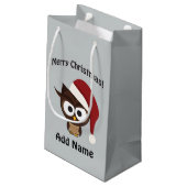 Merry KerstAngry Owl Klein Cadeauzakje (Achterkant Gekanteld)