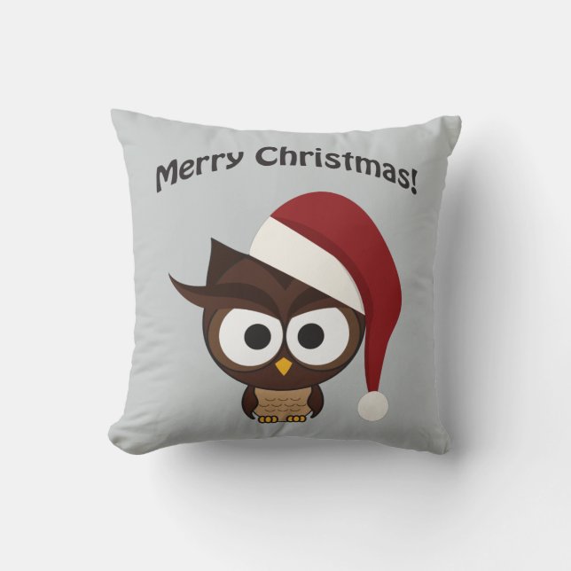 Merry KerstAngry Owl Kussen (Voorkant)
