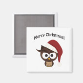 Merry KerstAngry Owl Magneet (Voorkant / Achterkant)