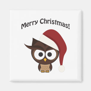Merry KerstAngry Owl Magneet
