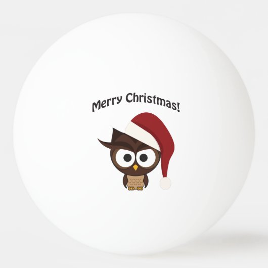 Merry KerstAngry Owl Pingpongbal (Voorkant)
