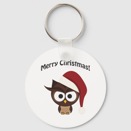 Merry KerstAngry Owl Sleutelhanger (Voorkant)