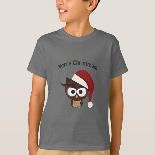 Merry KerstAngry Owl T-shirt (Voorkant)