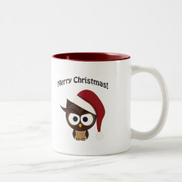 Merry KerstAngry Owl Tweekleurige Koffiemok