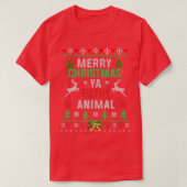 Merry KerstAnimal Filthy Ya Shirt Funny Xmas (Design voorkant)