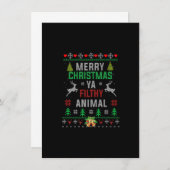 Merry KerstAnimal Filthy Ya Shirt Funny Xmas  Kaart (Voorkant / Achterkant)