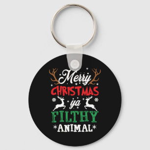 Merry KerstAnimal Filthy Ya Xmas Pajama Sleutelhanger