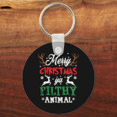 Merry KerstAnimal Filthy Ya Xmas Pajama Sleutelhanger (Voorkant)