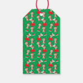 Merry Kerstapenpatroon Cadeaulabel (Achterkant)