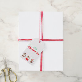 Merry Kerstapenpatroon Cadeaulabel