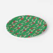 Merry Kerstapenpatroonkerstfeest Santa Hat Papieren Bordje (Gekanteld)