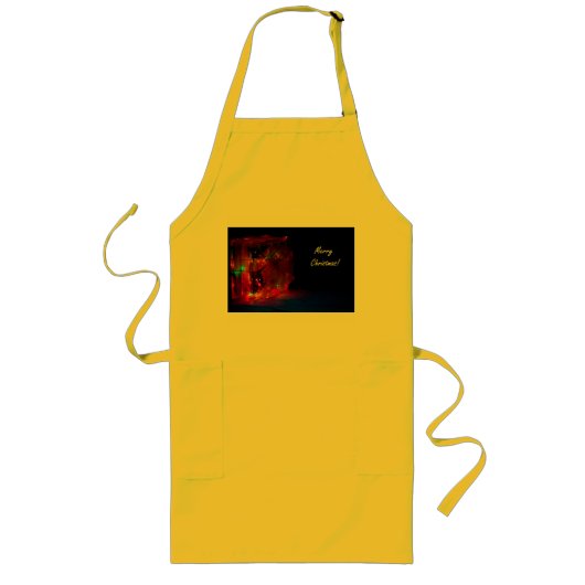 Merry Kerstappron Lang Schort (Voorkant)