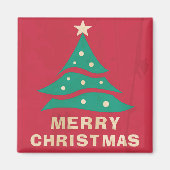 Merry kerstarecro Tree Magnet (Voorkant)