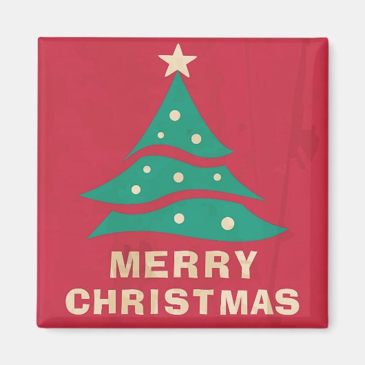 Merry kerstarecro Tree Magnet (Voorkant)