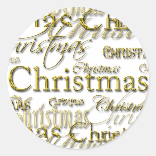 Merry Kerstason Envelope Seals Ronde Sticker (Voorkant)