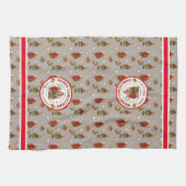 Merry Kerstbakken Bunny Family Kitchen Towel Theedoek (Horizontaal)