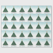 Merry kerstballen Tree Pastel Design Cadeaupapier (Vlak)