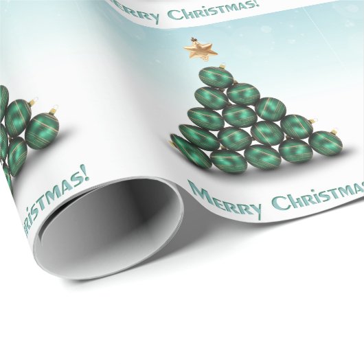 Merry kerstballen Tree Pastel Design Cadeaupapier (Rol Hoek)