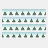 Merry kerstballen Tree Pastel Design Inpakpapier Vel (Voorkant 2)