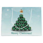 Merry kerstballen Tree Pastel Design Large Cadeautasje (Voorkant)