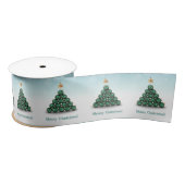 Merry kerstballen Tree Pastel Design Satijnen Lint (Spoel)