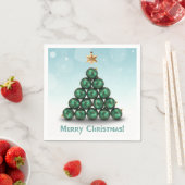 Merry kerstballen Tree Pastel Design Servetten (Insitu)