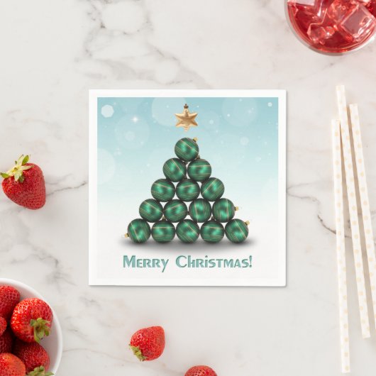 Merry kerstballen Tree Pastel Design Servetten (Insitu)