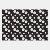 Merry kerstballen Trees Black Pink Pattern Inpakpapier Vel (Voorkant 3)