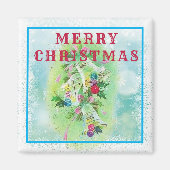 Merry kerstballonnen Retro 2-inch magneet (Voorkant)