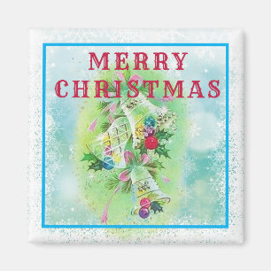 Merry kerstballonnen Retro 2-inch magneet