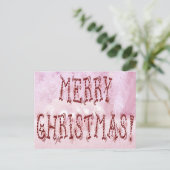 Merry KerstBauble en Stars Font Feestdagenkaart (Staand voorkant)