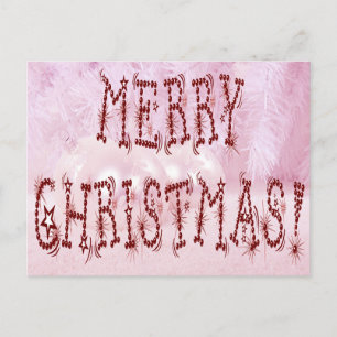Merry KerstBauble en Stars Font Feestdagenkaart