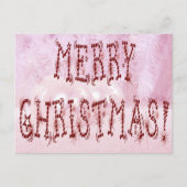 Merry KerstBauble en Stars Font Feestdagenkaart (Voorkant)